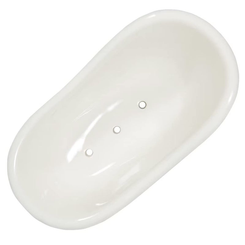 dodococa 1 Piece 5.6"" Ceramic Mini Clawfoot Slipper Bathtub Soap Dish Vintage Decortative Bathroom Soap Dish - Image 5